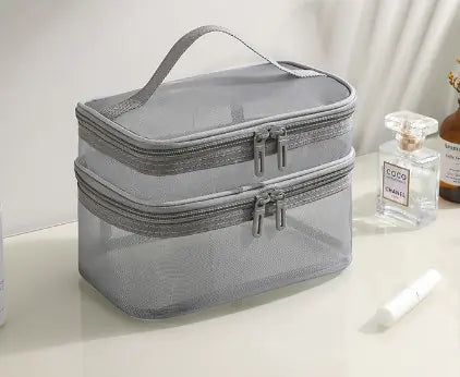 Luxury Clear Makeup Bag Organizer for Travel and Toiletries