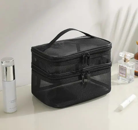 Luxury Clear Makeup Bag Organizer for Travel and Toiletries