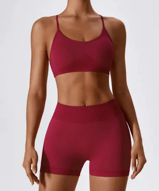 Seamless Yoga Set (Top + Shorts)