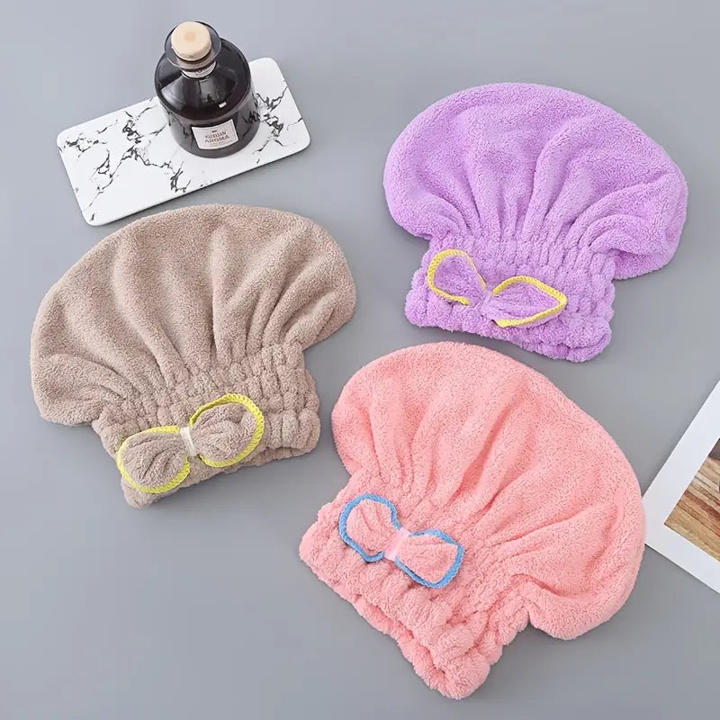 Microfiber Quick-Dry Hair Turban for Women (1pc)