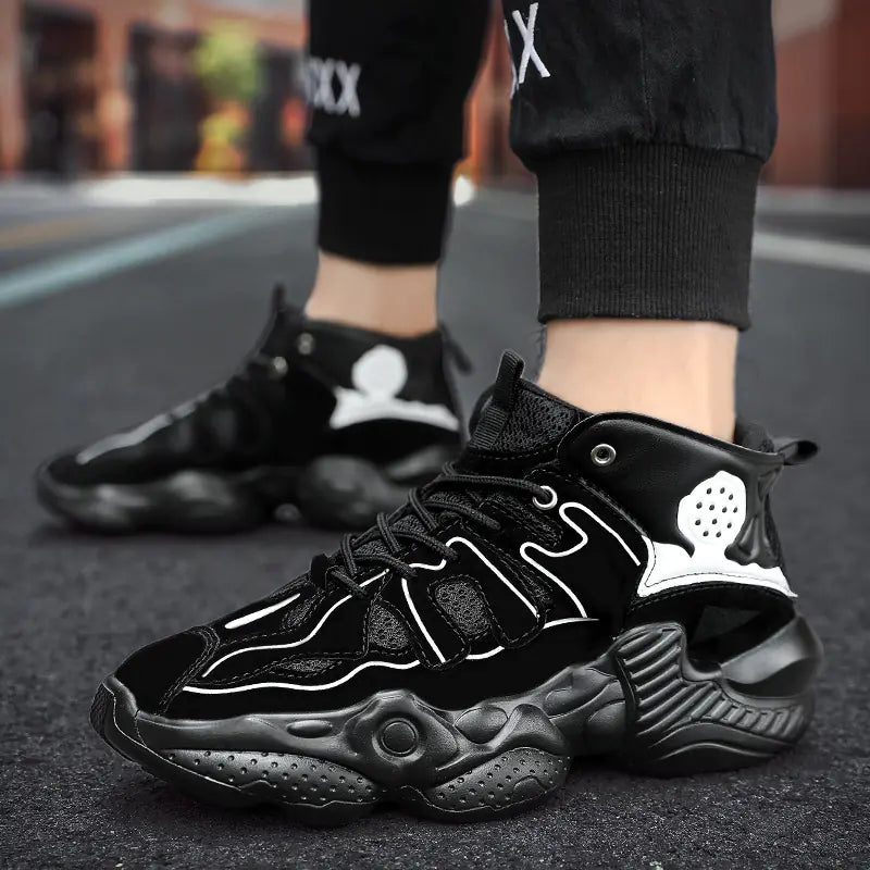 High-Top Basketball Shoes with Shock Absorption (Men's)