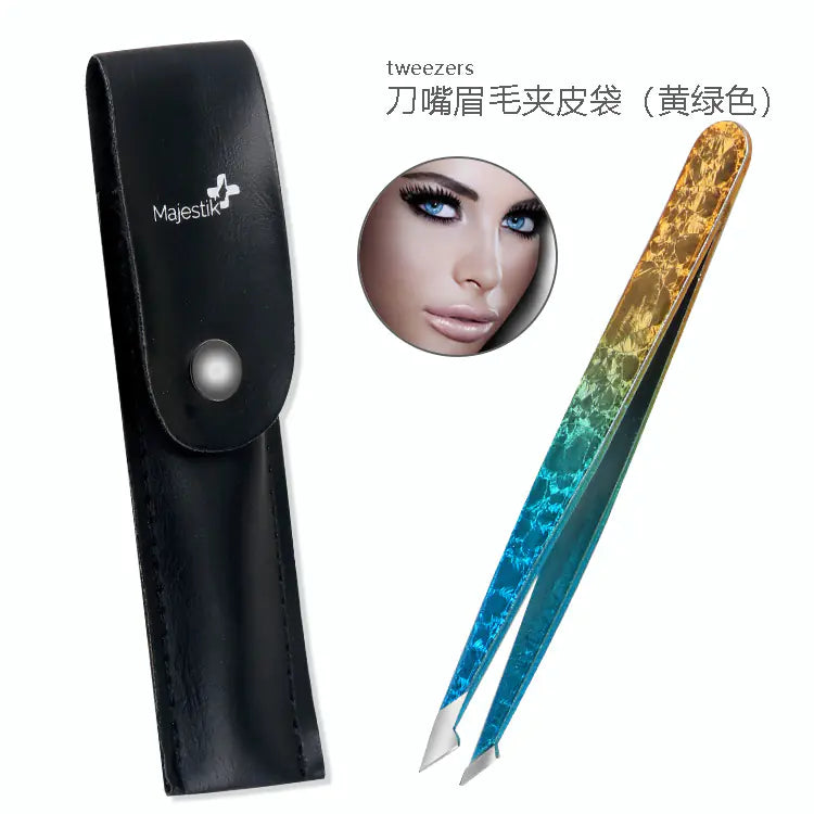 Double-Sided Stainless Steel Tweezers Beauty Set