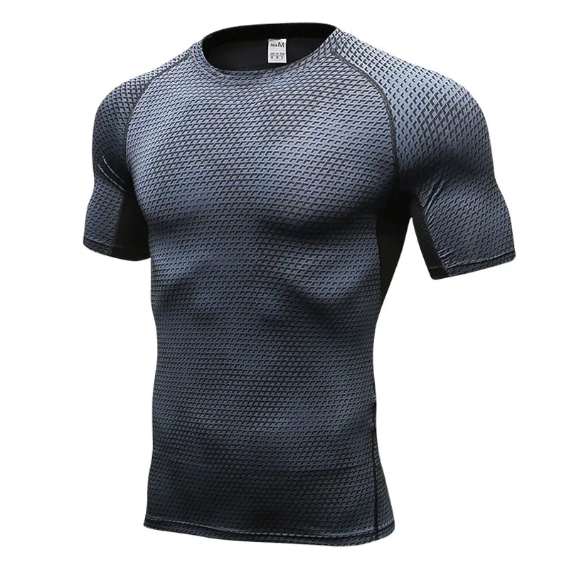 Men's 3D Printed Quick Dry Short Sleeve Training Top