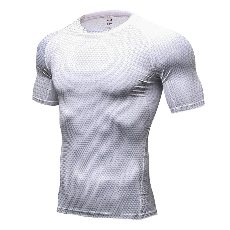 Men's 3D Printed Quick Dry Short Sleeve Training Top