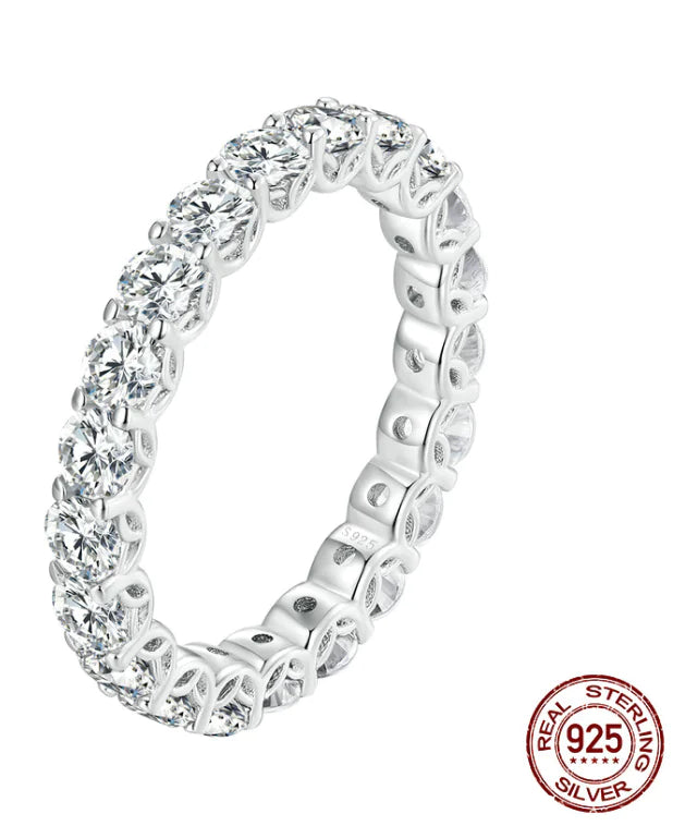 Openwork Pattern Moissanite Ring for Women