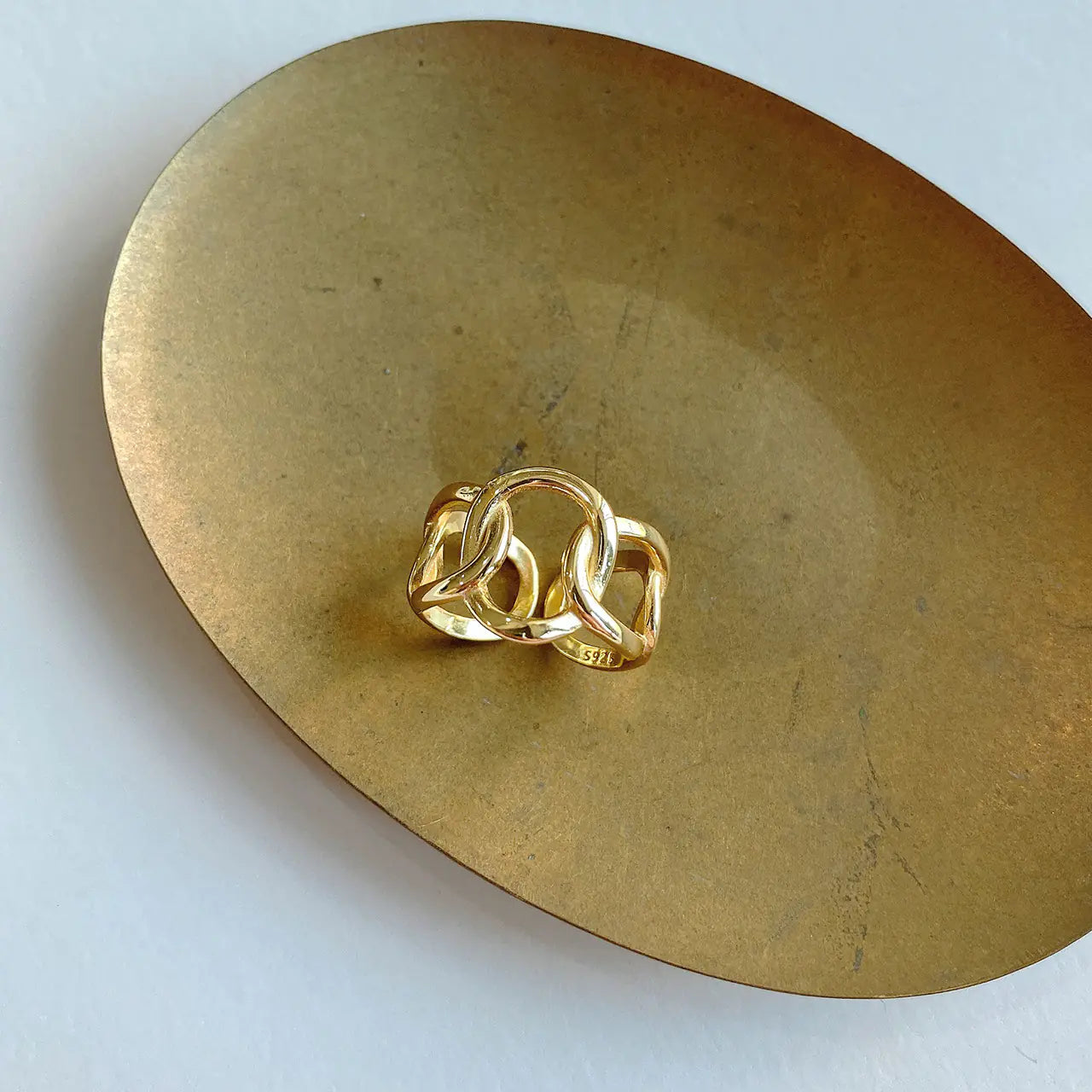 Korean Style 925 Sterling Silver Chain Ring