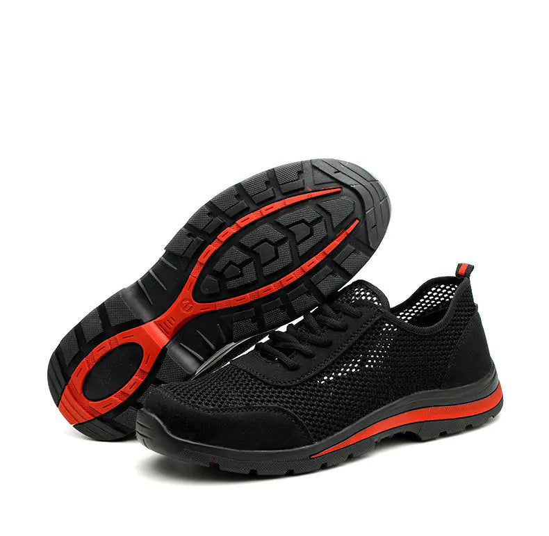Men's Safety Shoes with Steel Toe, Lightweight & Slip-Resistant