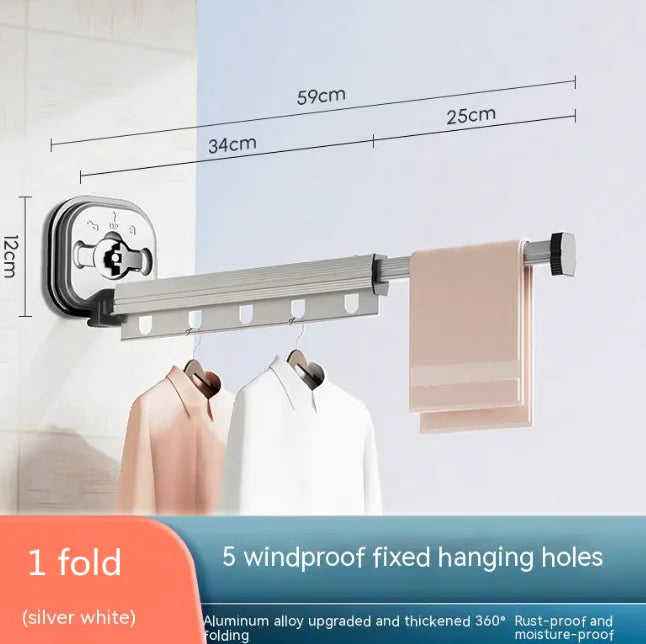 Suction Cup Folding Clothes Hanger