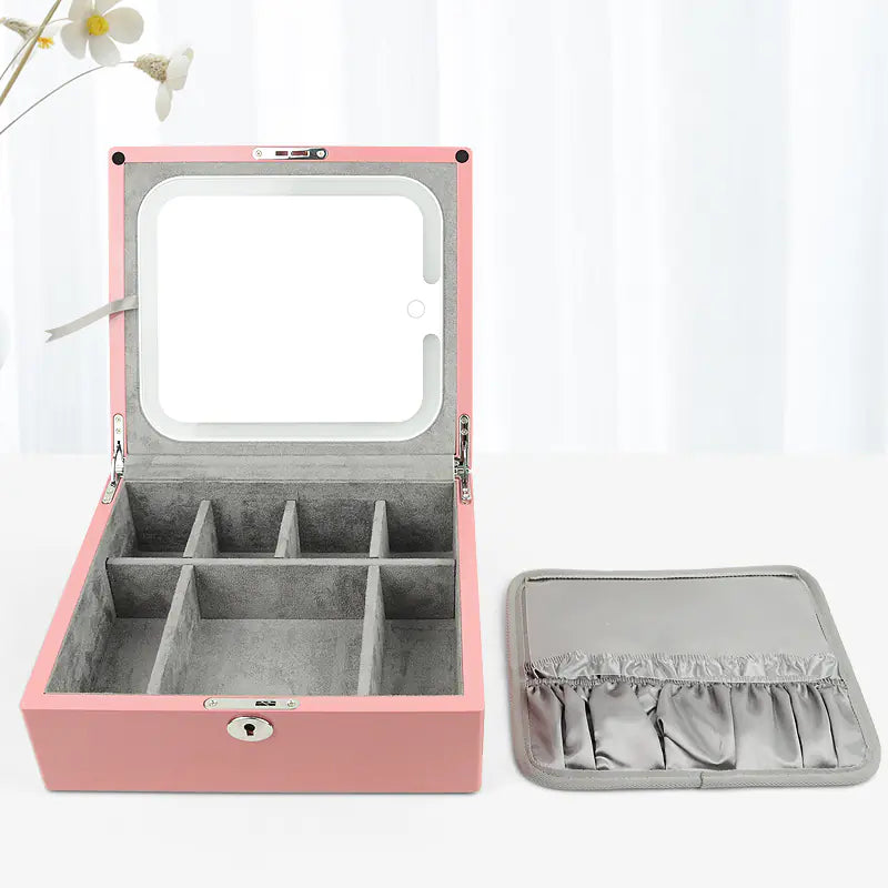 Professional Makeup Artist Makeup Case with LED Mirror