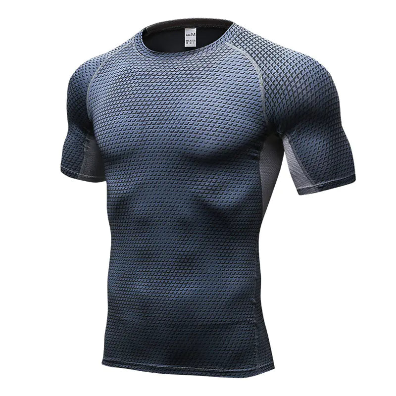 Men's 3D Printed Quick Dry Short Sleeve Training Top