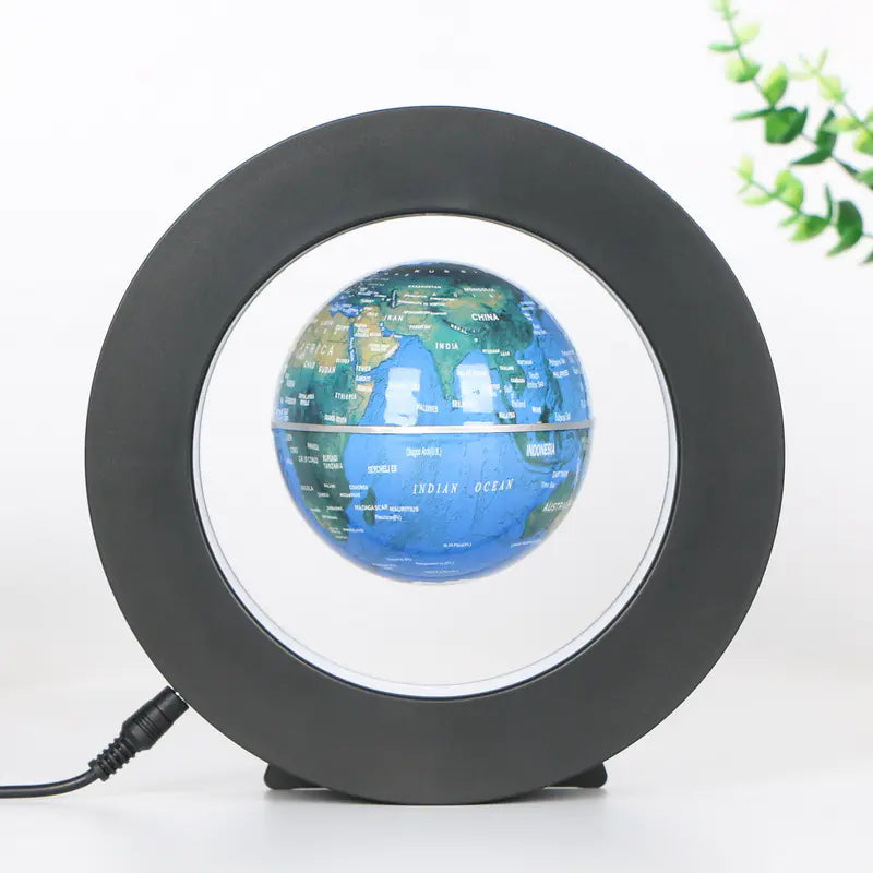 Magnetic Levitation Globe - 4-Inch Blue Home Decor
