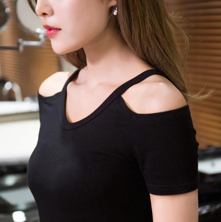 Off-Shoulder Short Sleeve and Cami Base Tops