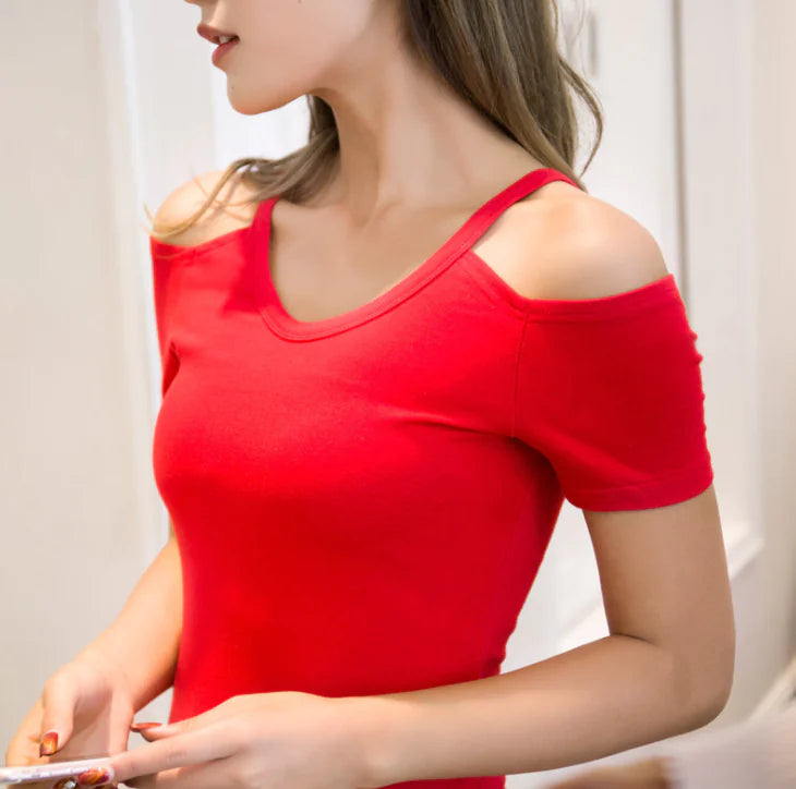 Off-Shoulder Short Sleeve and Cami Base Tops