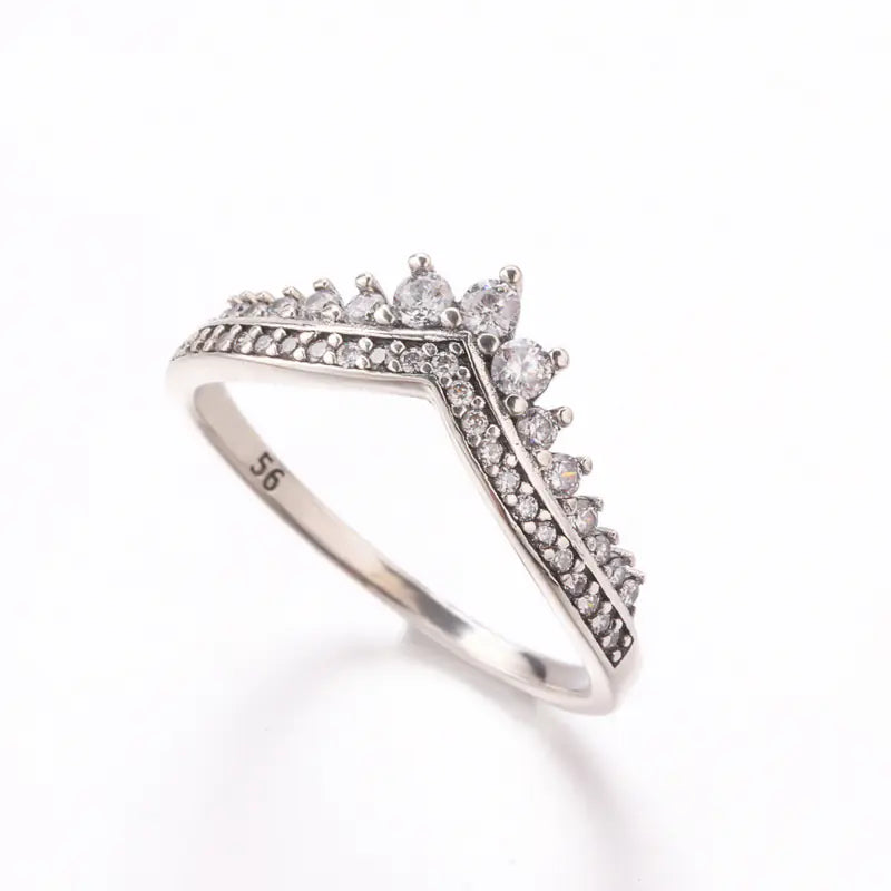 925 Silver Fairy Princess Crown Ring for Women