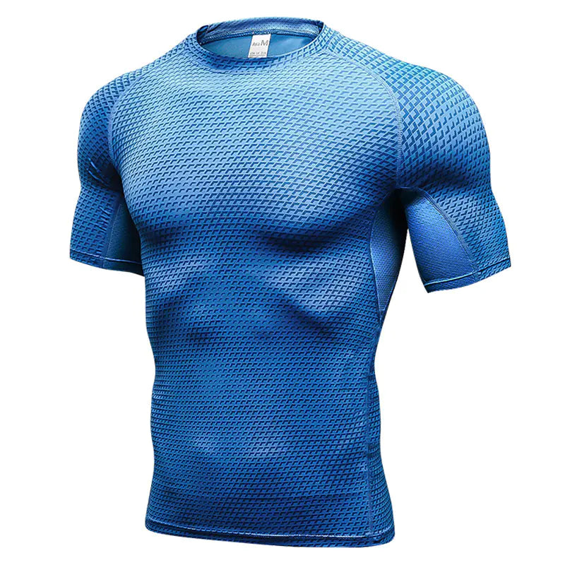 Men's 3D Printed Quick Dry Short Sleeve Training Top