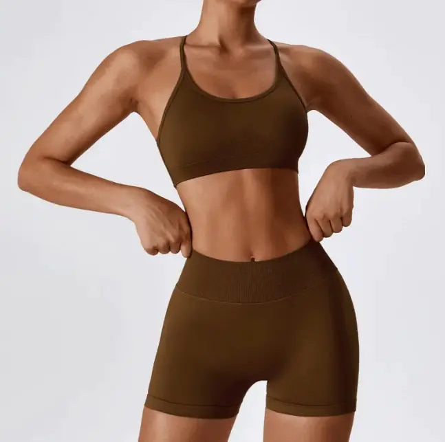 Seamless Yoga Set (Top + Shorts)