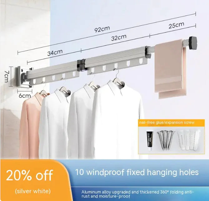 Suction Cup Folding Clothes Hanger