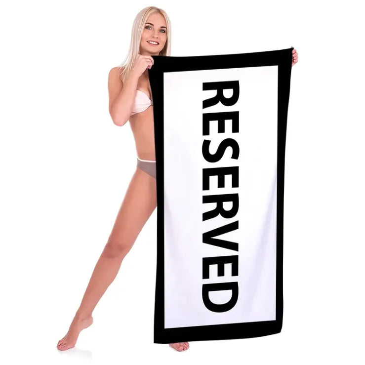 Black and White Alphabet Beach Towels - Absorbent & Soft