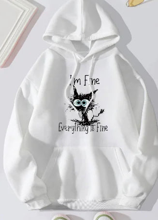 Fleece-lined Hoodie for European and American Cats