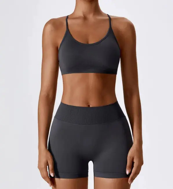 Seamless Yoga Set (Top + Shorts)
