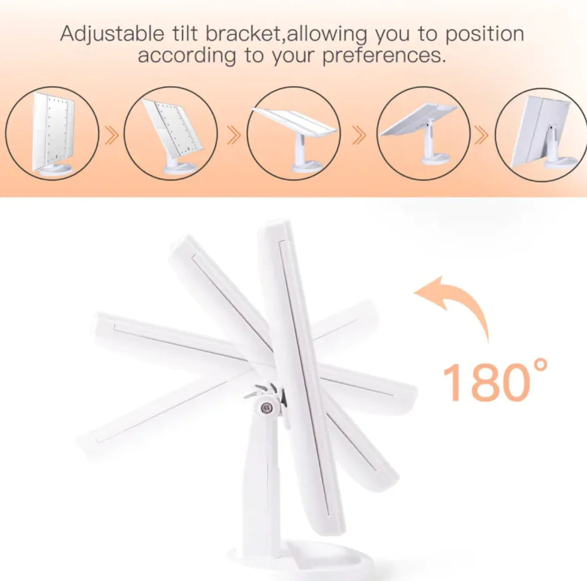 Foldable LED Makeup Vanity Mirror