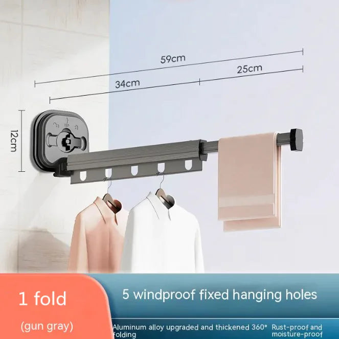 Suction Cup Folding Clothes Hanger
